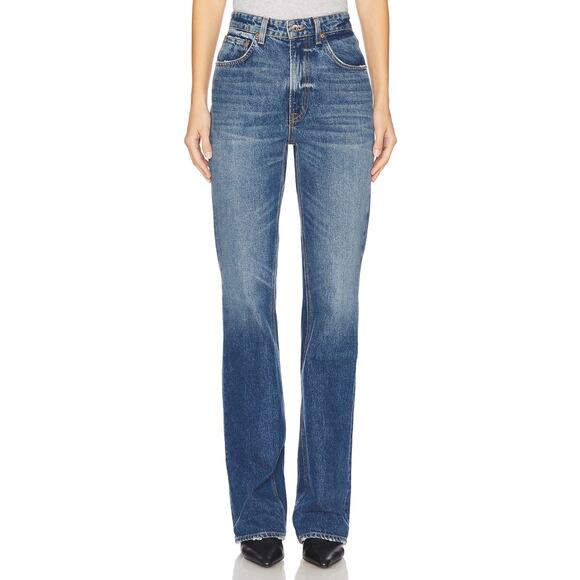 Grlfrnd 'Melanie' Blue High Rise Boot Cut Size 25 - Picture 1 of 5